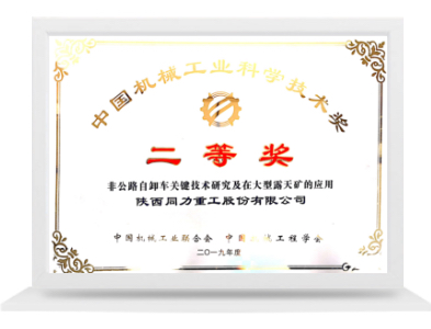 中国机械工业科学手艺二等奖